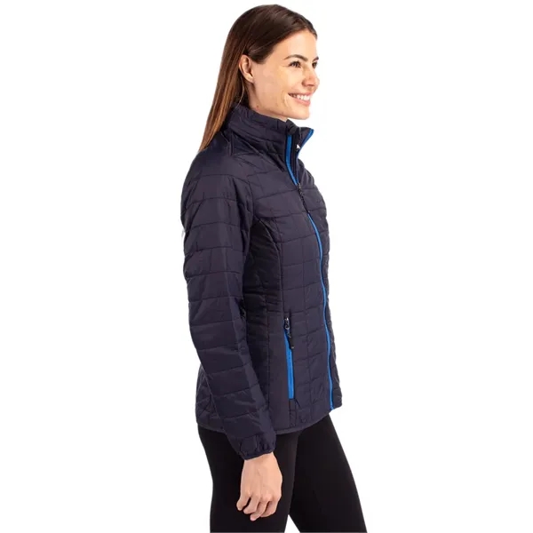 Women's puffer jacket with a full-zip, insulation, hood, wind and water... from ASI 47965 Cutter & Buck