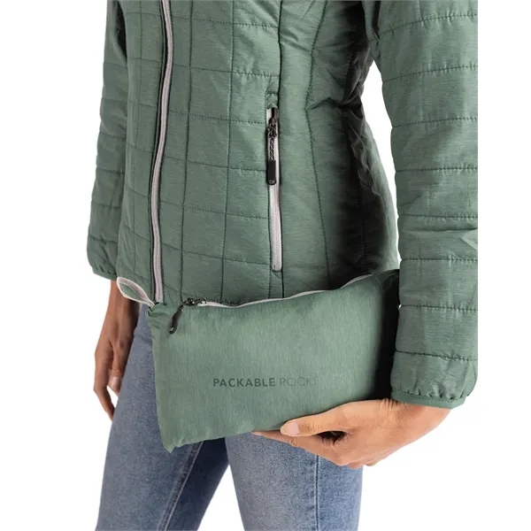 Women's puffer jacket with a full-zip, insulation, hood, wind and water... from ASI 47965 Cutter & Buck