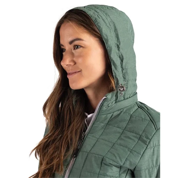 Women's puffer jacket with a full-zip, insulation, hood, wind and water... from ASI 47965 Cutter & Buck