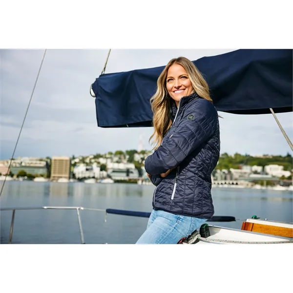 Women's puffer jacket with a full-zip, insulation, hood, wind and water... from ASI 47965 Cutter & Buck