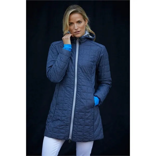Women's puffer coat with insulation, wind and water resistance, hood, and... from ASI 47965 Cutter & Buck