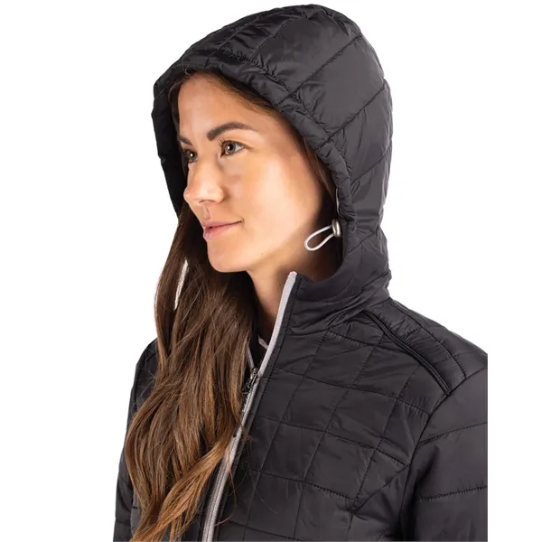 Women's puffer coat with insulation, wind and water resistance, hood, and... from ASI 47965 Cutter & Buck