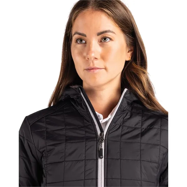 Women's puffer coat with insulation, wind and water resistance, hood, and... from ASI 47965 Cutter & Buck