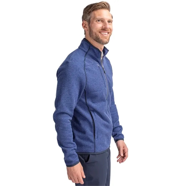 Men's jacket with a full-zip, brushed fleece interior, chest pocket, satin... from ASI 47965 Cutter & Buck