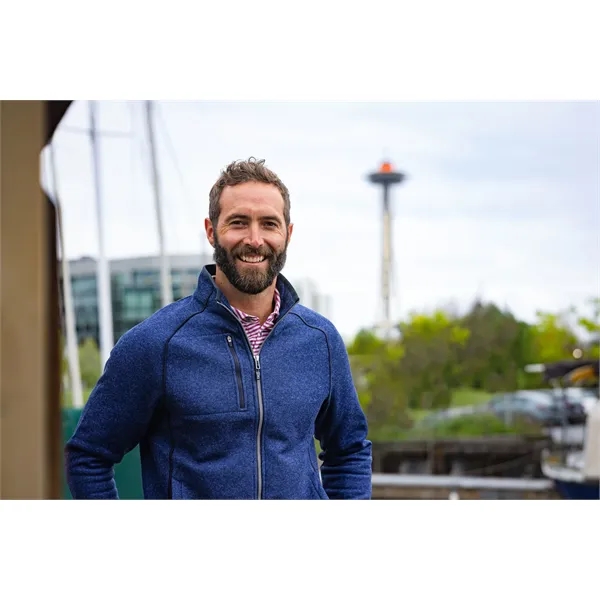 Men's jacket with a full-zip, brushed fleece interior, chest pocket, satin... from ASI 47965 Cutter & Buck