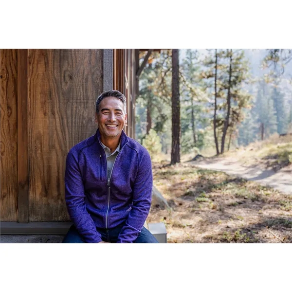 Men's jacket with a full-zip, brushed fleece interior, chest pocket, satin... from ASI 47965 Cutter & Buck