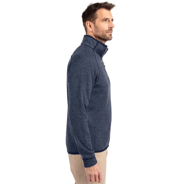 Men's sweatshirt with a half-zip, brushed fleece interior, chest pocket, and... from ASI 47965 Cutter & Buck