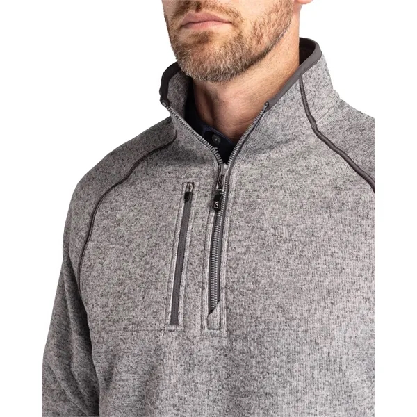 Men's sweatshirt with a half-zip, brushed fleece interior, chest pocket, and... from ASI 47965 Cutter & Buck