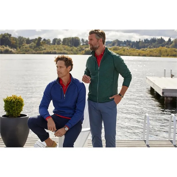 Men's sweatshirt with a half-zip, brushed fleece interior, chest pocket, and... from ASI 47965 Cutter & Buck
