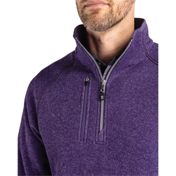 Men's sweatshirt with a half-zip, brushed fleece interior, chest pocket, and... from ASI 47965 Cutter & Buck