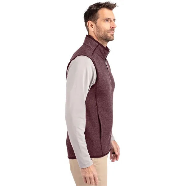 Men's vest with a full-zip, pockets, tonal stretch binding, and CB... from ASI 47965 Cutter & Buck