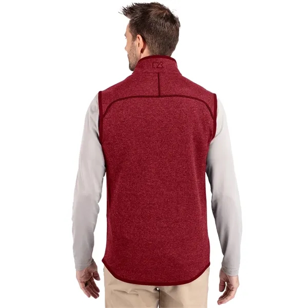Men's vest with a full-zip, pockets, tonal stretch binding, and CB... from ASI 47965 Cutter & Buck