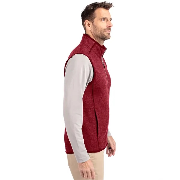 Men's vest with a full-zip, pockets, tonal stretch binding, and CB... from ASI 47965 Cutter & Buck