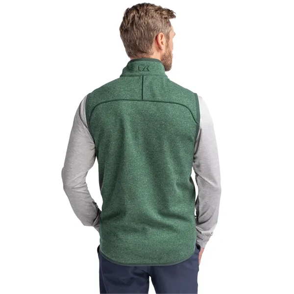 Men's vest with a full-zip, pockets, tonal stretch binding, and CB... from ASI 47965 Cutter & Buck