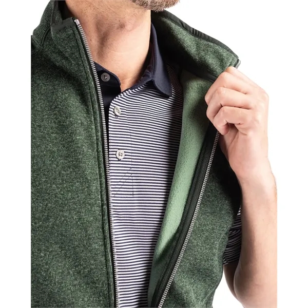 Men's vest with a full-zip, pockets, tonal stretch binding, and CB... from ASI 47965 Cutter & Buck