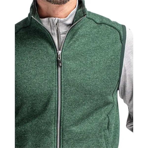 Men's vest with a full-zip, pockets, tonal stretch binding, and CB... from ASI 47965 Cutter & Buck