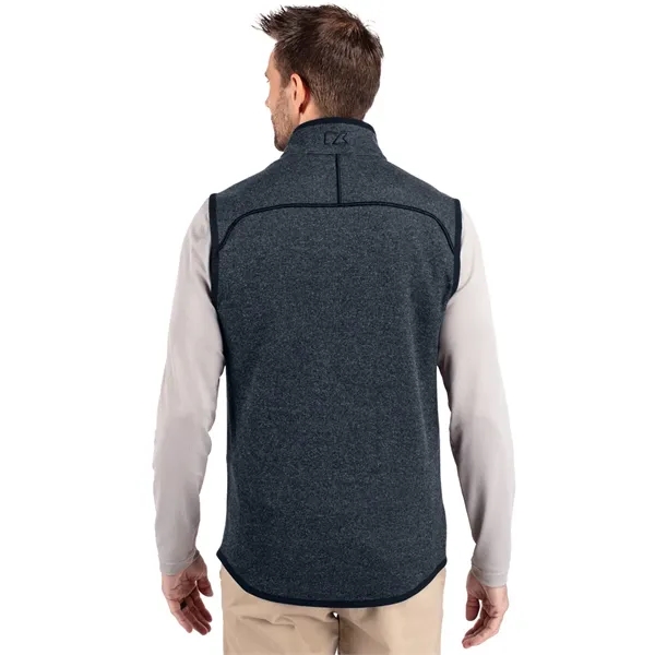 Men's vest with a full-zip, pockets, tonal stretch binding, and CB... from ASI 47965 Cutter & Buck