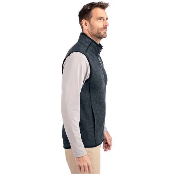 Men's vest with a full-zip, pockets, tonal stretch binding, and CB... from ASI 47965 Cutter & Buck