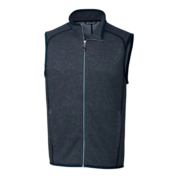 Men's vest with a full-zip, pockets, tonal stretch binding, and CB... from ASI 47965 Cutter & Buck