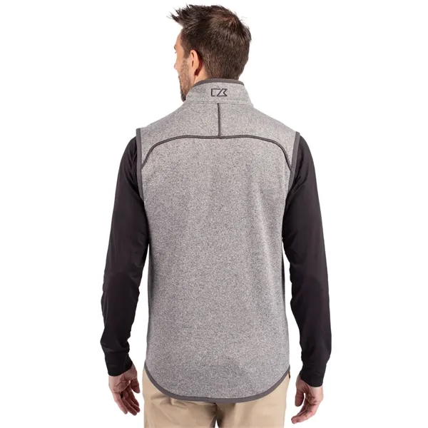 Men's vest with a full-zip, pockets, tonal stretch binding, and CB... from ASI 47965 Cutter & Buck