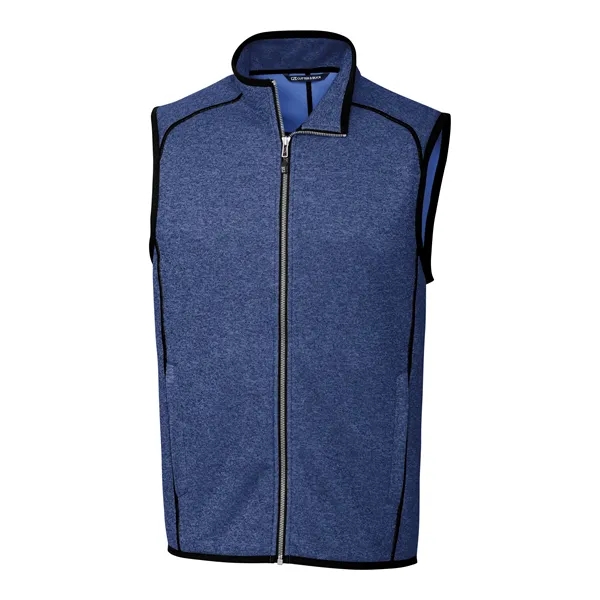 Men's vest with a full-zip, pockets, tonal stretch binding, and CB... from ASI 47965 Cutter & Buck