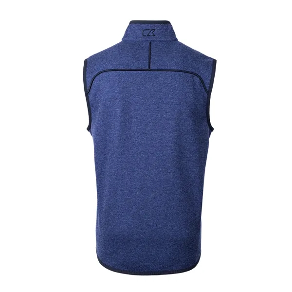 Men's vest with a full-zip, pockets, tonal stretch binding, and CB... from ASI 47965 Cutter & Buck