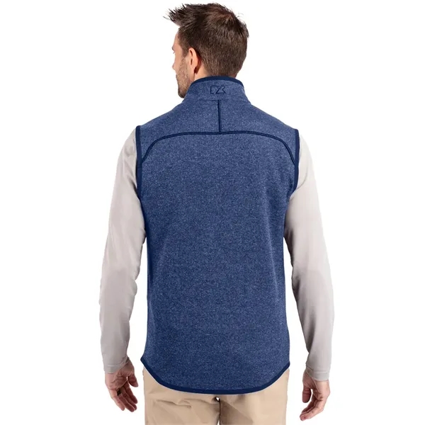 Men's vest with a full-zip, pockets, tonal stretch binding, and CB... from ASI 47965 Cutter & Buck