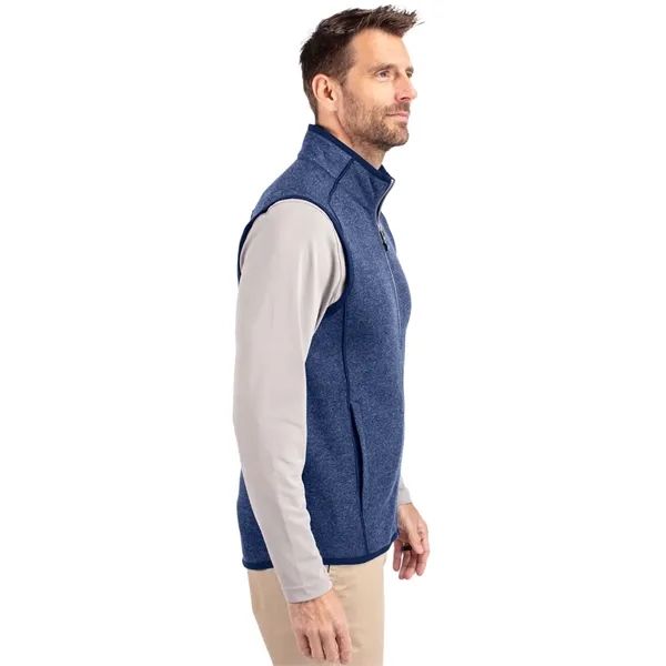 Men's vest with a full-zip, pockets, tonal stretch binding, and CB... from ASI 47965 Cutter & Buck