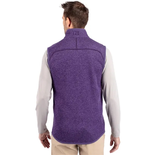 Men's vest with a full-zip, pockets, tonal stretch binding, and CB... from ASI 47965 Cutter & Buck