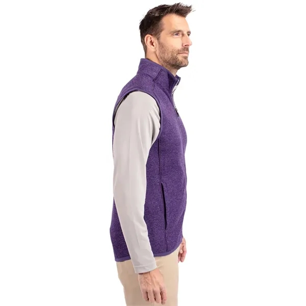 Men's vest with a full-zip, pockets, tonal stretch binding, and CB... from ASI 47965 Cutter & Buck