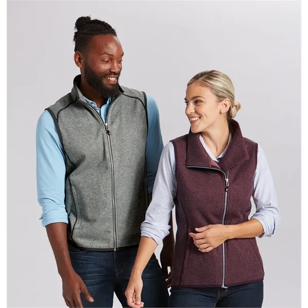 Men's vest with a full-zip, pockets, and tonal stretch binding.... from ASI 47965 Cutter & Buck