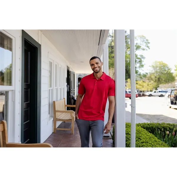 Men's polo with short sleeves, moisture-wicking performance, UPF 50+ protection, and... from ASI 47965 Cutter & Buck