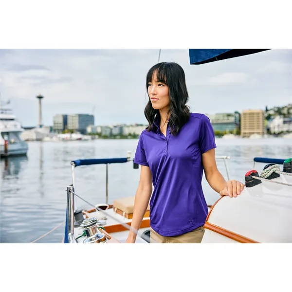 Women's polo with short sleeves, moisture-wicking performance UPF 50+ protection, and... from ASI 47965 Cutter & Buck
