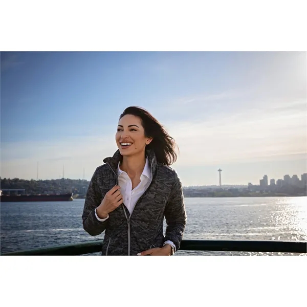 Women's jacket with insulation, nylon shell, hood, collar, full-zip, and pockets.... from ASI 47965 Cutter & Buck