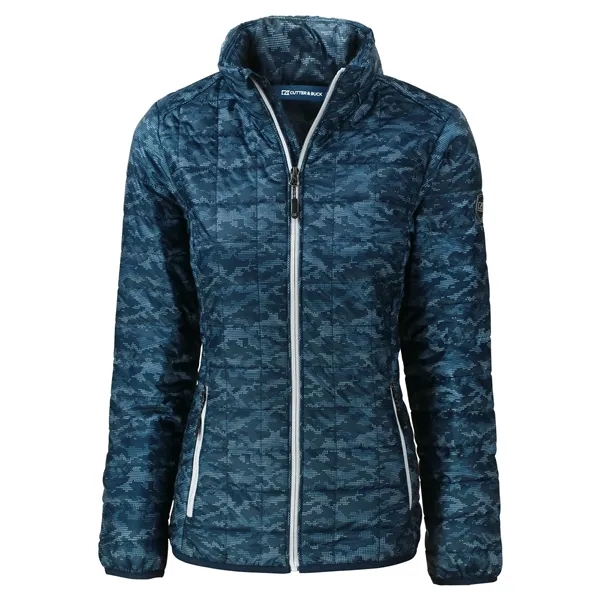 Women's jacket with insulation, nylon shell, hood, collar, full-zip, and pockets.... from ASI 47965 Cutter & Buck