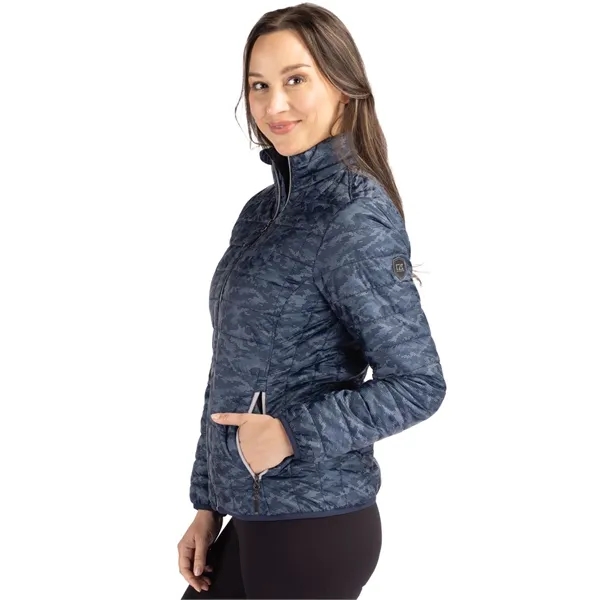 Women's jacket with insulation, nylon shell, hood, collar, full-zip, and pockets.... from ASI 47965 Cutter & Buck