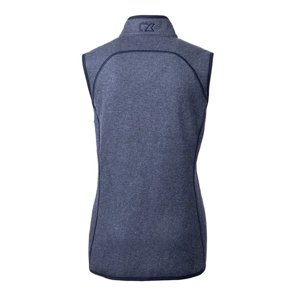 Women's vest with a full-zip, brushed fleece interior, mock collar, princess... from ASI 47965 Cutter & Buck