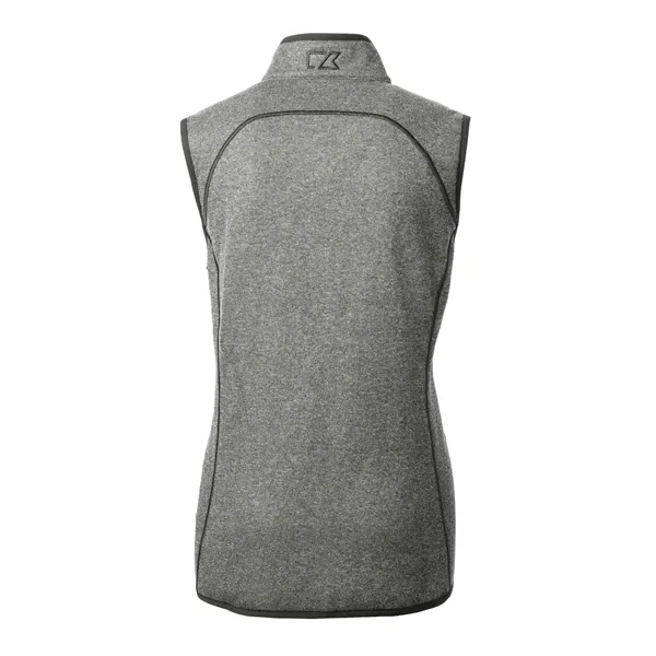 Women's vest with a full-zip, brushed fleece interior, mock collar, princess... from ASI 47965 Cutter & Buck