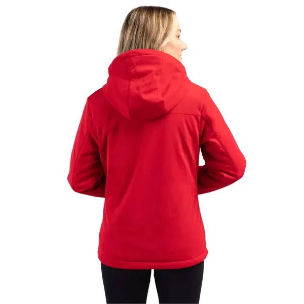 Women's jacket with insulation, wind and water resistance, hood, drawstring, moisture-wicking... from ASI 47965 Cutter & Buck