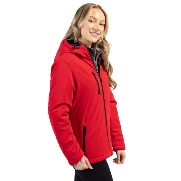 Women's jacket with insulation, wind and water resistance, hood, drawstring, moisture-wicking... from ASI 47965 Cutter & Buck
