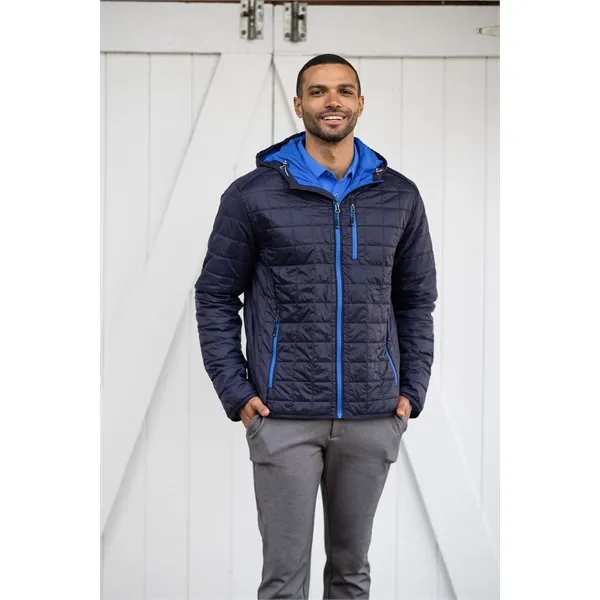 Men's jacket with a full-zip, down-alternative insulation, hood, and wind and... from ASI 47965 Cutter & Buck
