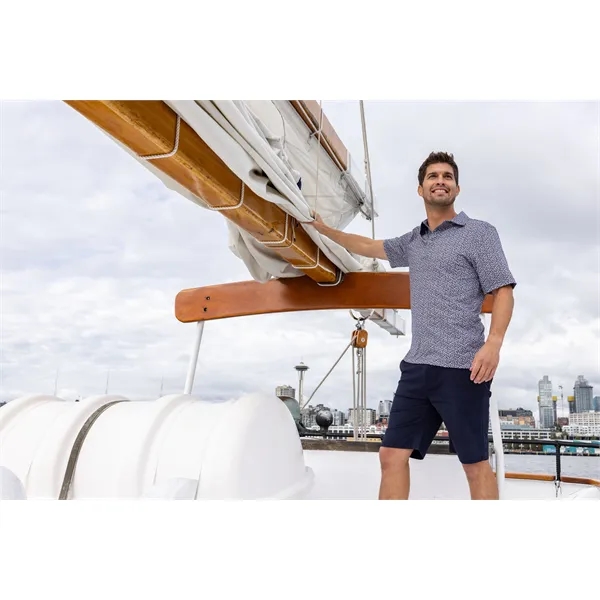 Men's polo with short sleeves, 4-way stretch, moisture-wicking performance, and UPF50+... from ASI 47965 Cutter & Buck