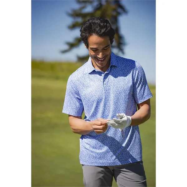 Men's polo with short sleeves, 4-way stretch, moisture-wicking performance, and UPF50+... from ASI 47965 Cutter & Buck