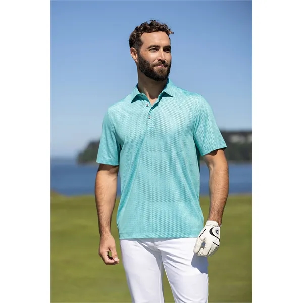 Cutter & Buck Pike Eco Shadow Check Print Recycled Mens Polo... from ASI 47965 Cutter & Buck