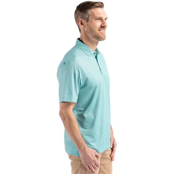 Cutter & Buck Pike Eco Shadow Check Print Recycled Mens Polo... from ASI 47965 Cutter & Buck