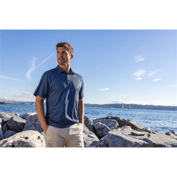 Cutter & Buck Pike Eco Shadow Check Print Recycled Mens Polo... from ASI 47965 Cutter & Buck