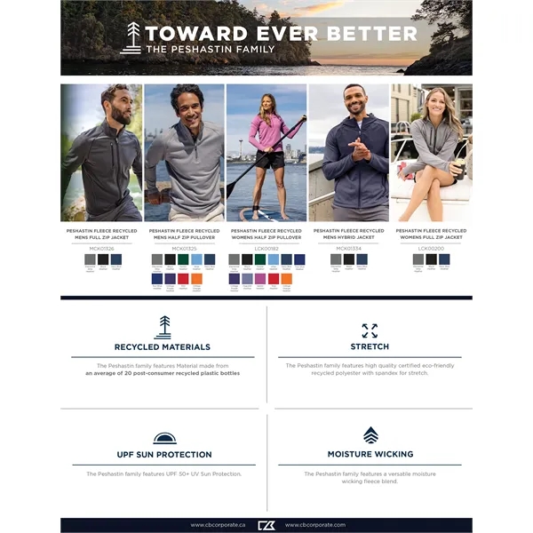 Cutter & Buck Peshastin Eco Fleece Recycled Mens Hybrid J...... from ASI 47965 Cutter & Buck