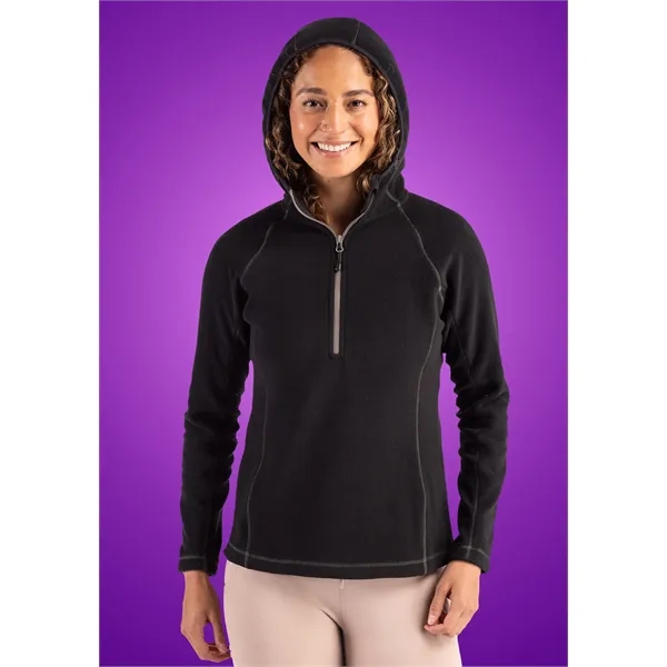 Clique Powder Recycled Fleece Womens Half Zip Hooded Pull...... from ASI 47965 Cutter & Buck