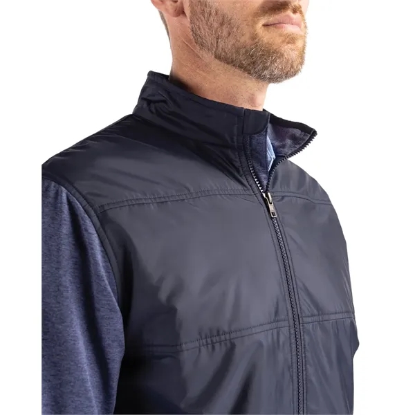 Men's jacket with a full-zip, moisture-wicking performance, zip pockets, and chin... from ASI 47965 Cutter & Buck