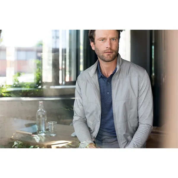 Men's jacket with a full-zip, moisture-wicking performance, zip pockets, and chin... from ASI 47965 Cutter & Buck